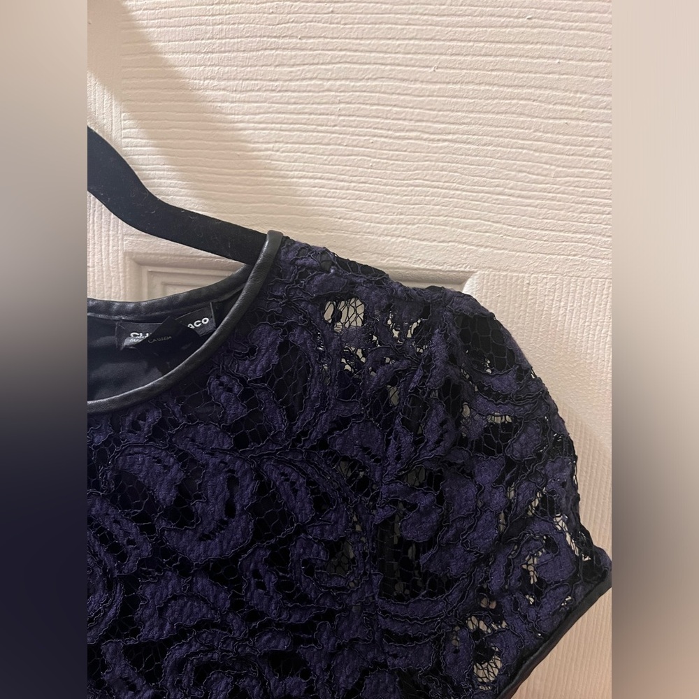 Vintage Club Monaco Dress | In Navy Lace